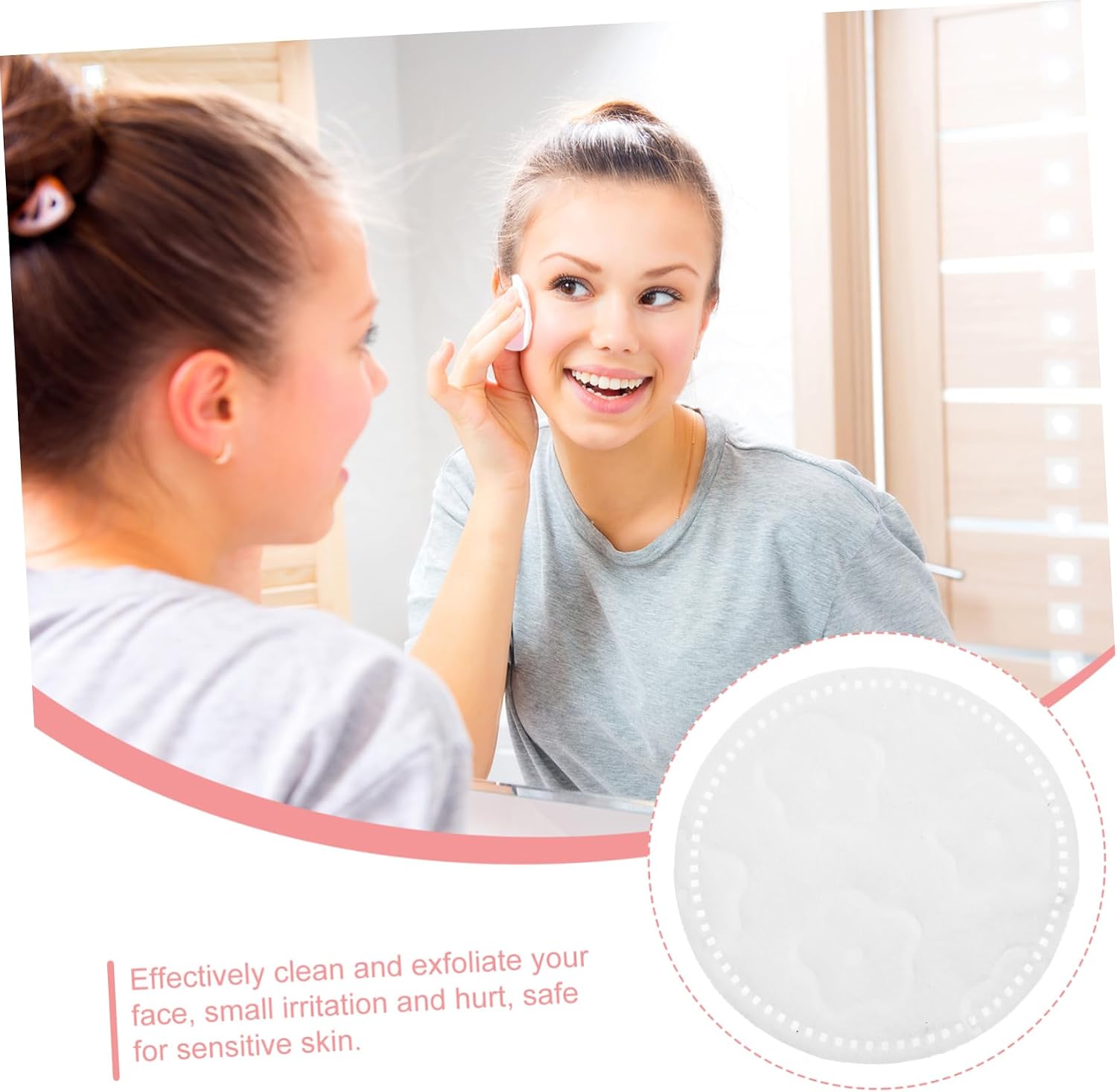 1Bag Multi Use Premium Cotton Makeup Remover Pads Soft Diameter Natural Cotton Rounds for Cleansing Travel Friendly Gentle Exfoliation Pads Per Bag