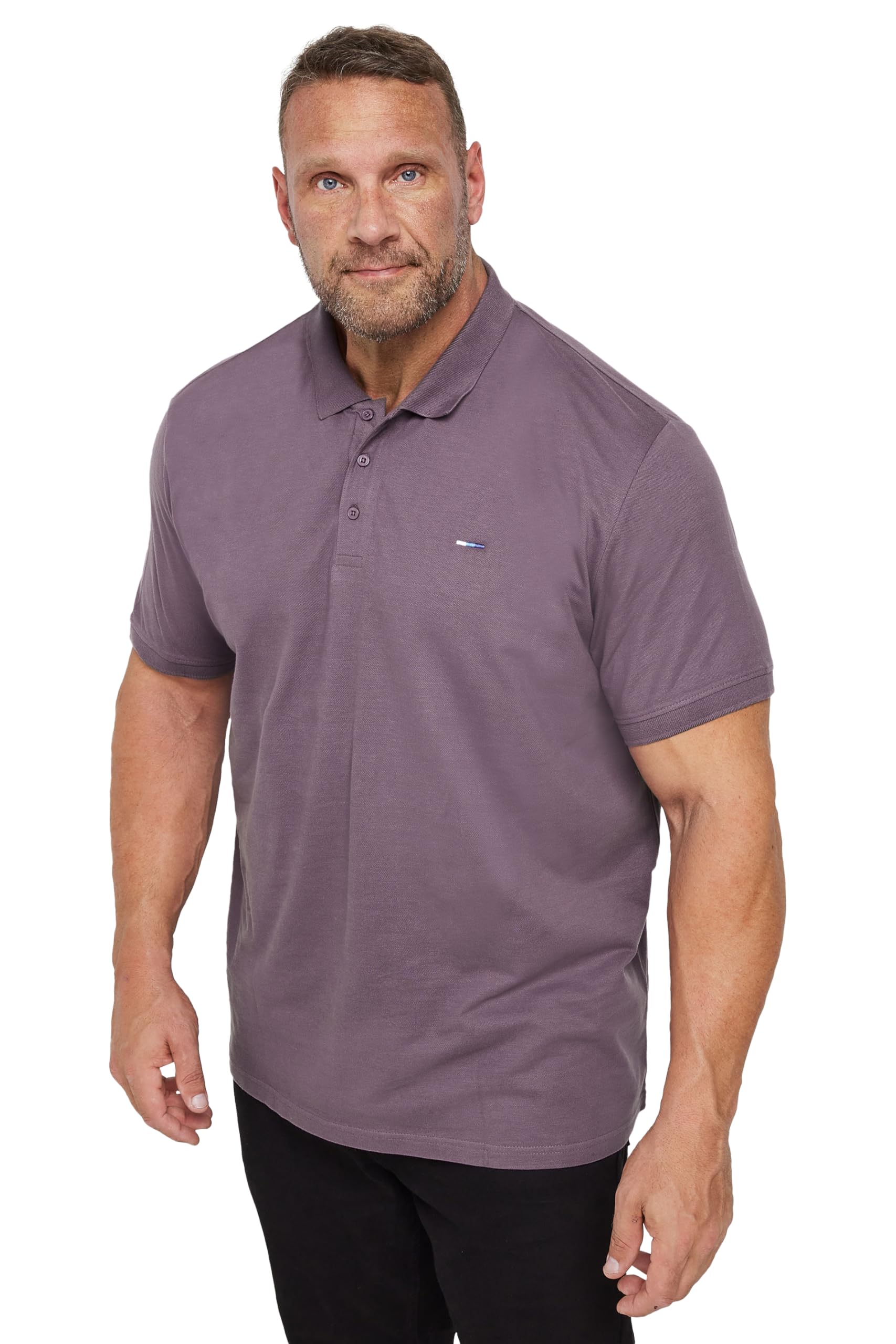 BadRhino Big & Tall Mauve Core Polo Shirt - Men's - Plus Size Curve