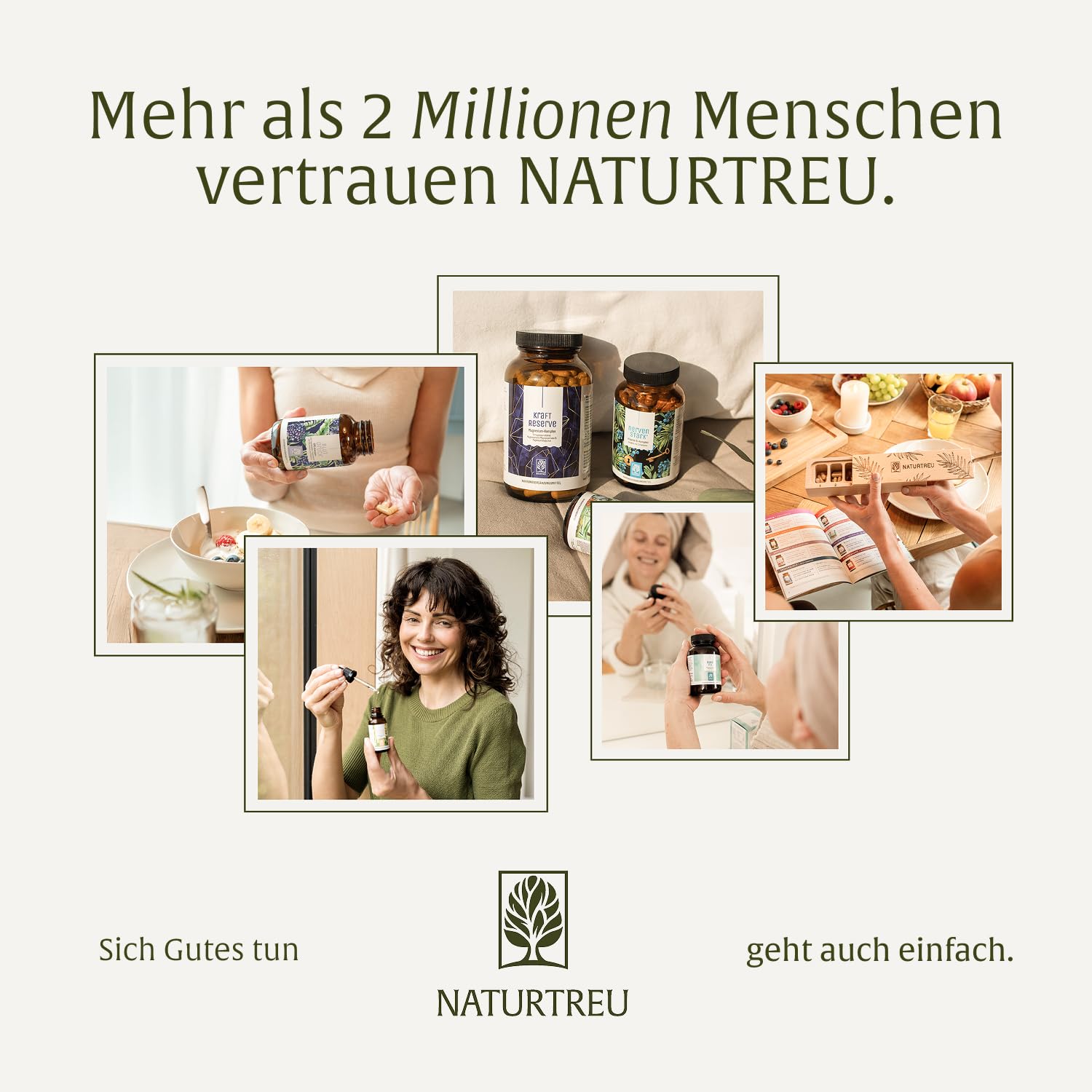 NATURTREU® Motivationskick - 500mg L-Tryptophan Kapseln | kombiniert mit L-Tyrosin & L-Phenylalanin - Vorteilsbundle 5er Paket - Vegan und in Deutschland produziert - Bausteinkomplex