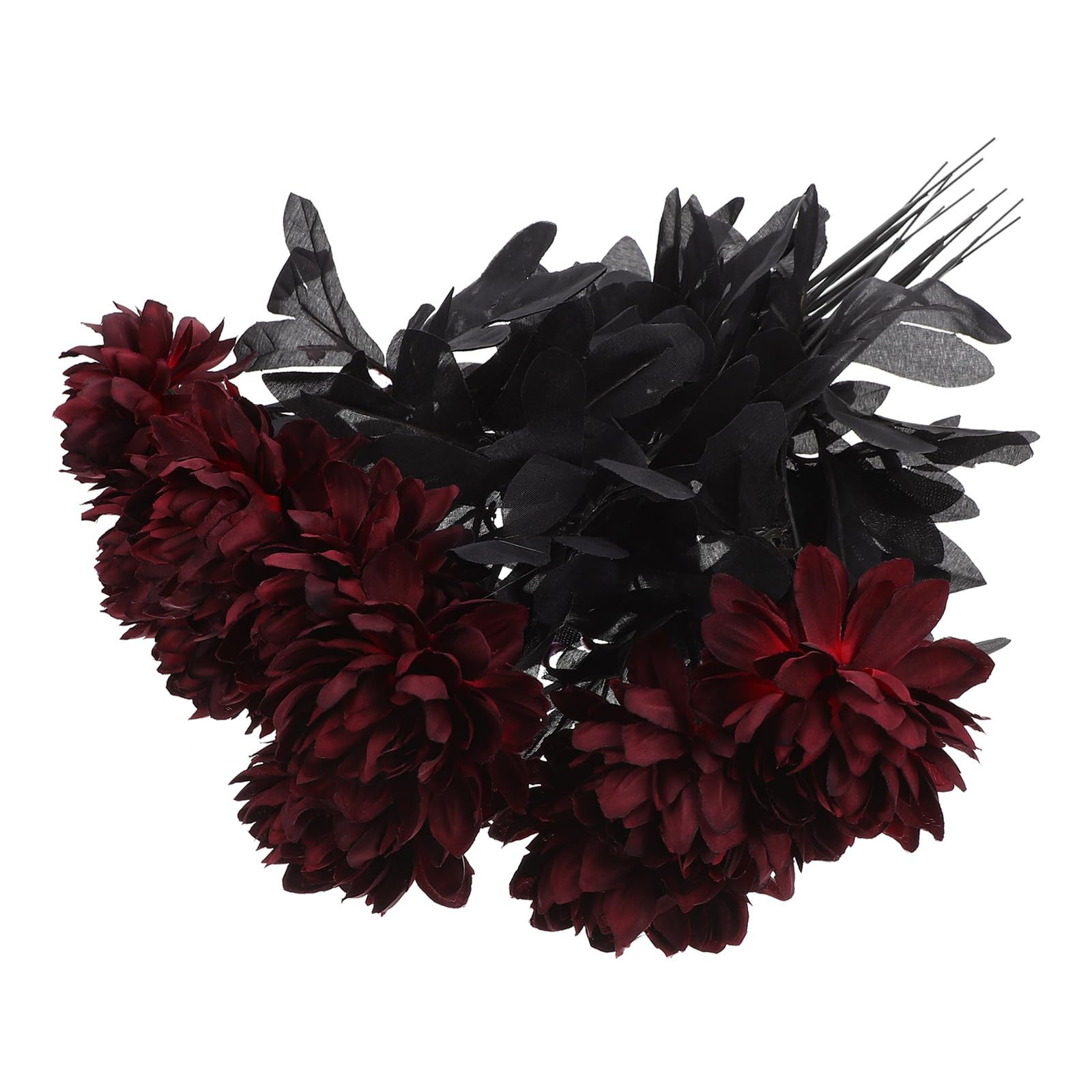 Flores artificiales rojas de tela pack de 10 unidades para decoración romántica