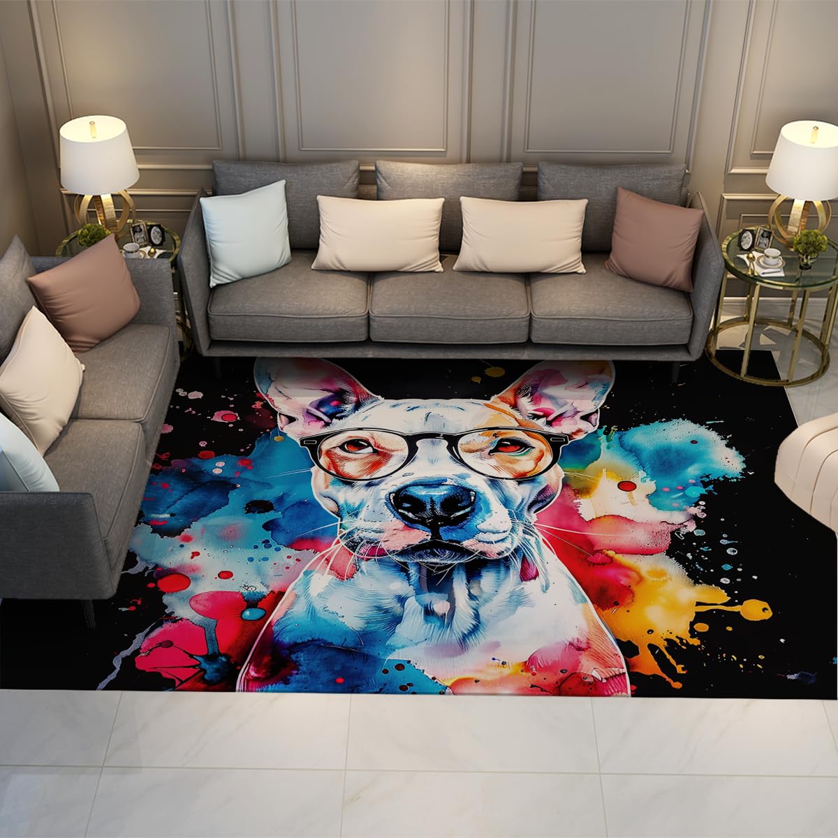 Tapis pour chambre d'amis et couloir anti-taches 80x150cm style dessin animé