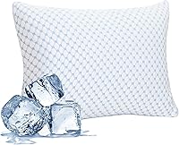 Vista 9 de XWZO Juego de 2 almohadas de enfriamiento tamaño Queen, almohadas de espuma viscoelástica trituradas, almohadas de gel ajustables para dormir
