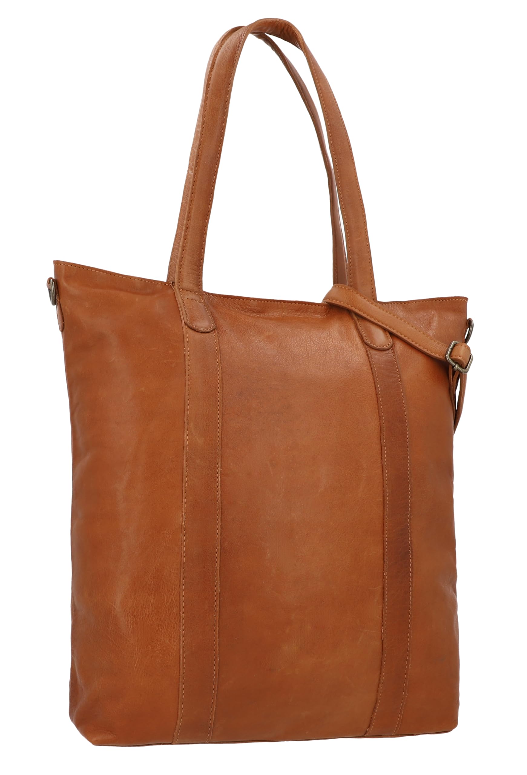 Gusti Leder handtas dames schoudertas middelgroot - echt leer bruin met Gusti Leder handtas dames schoudertas middelgroot - echt leer bruin met
