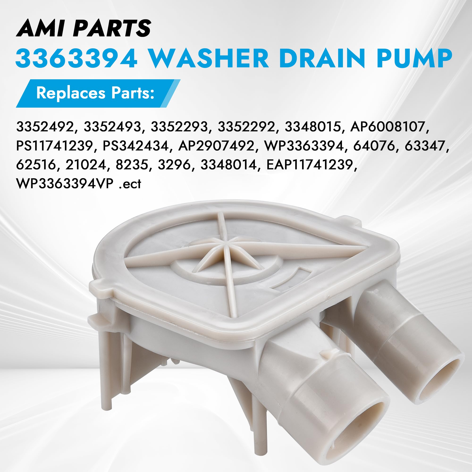 AMI PARTS 3363394 - Piezas de repuesto para lavadora Whirlpool Kenmore