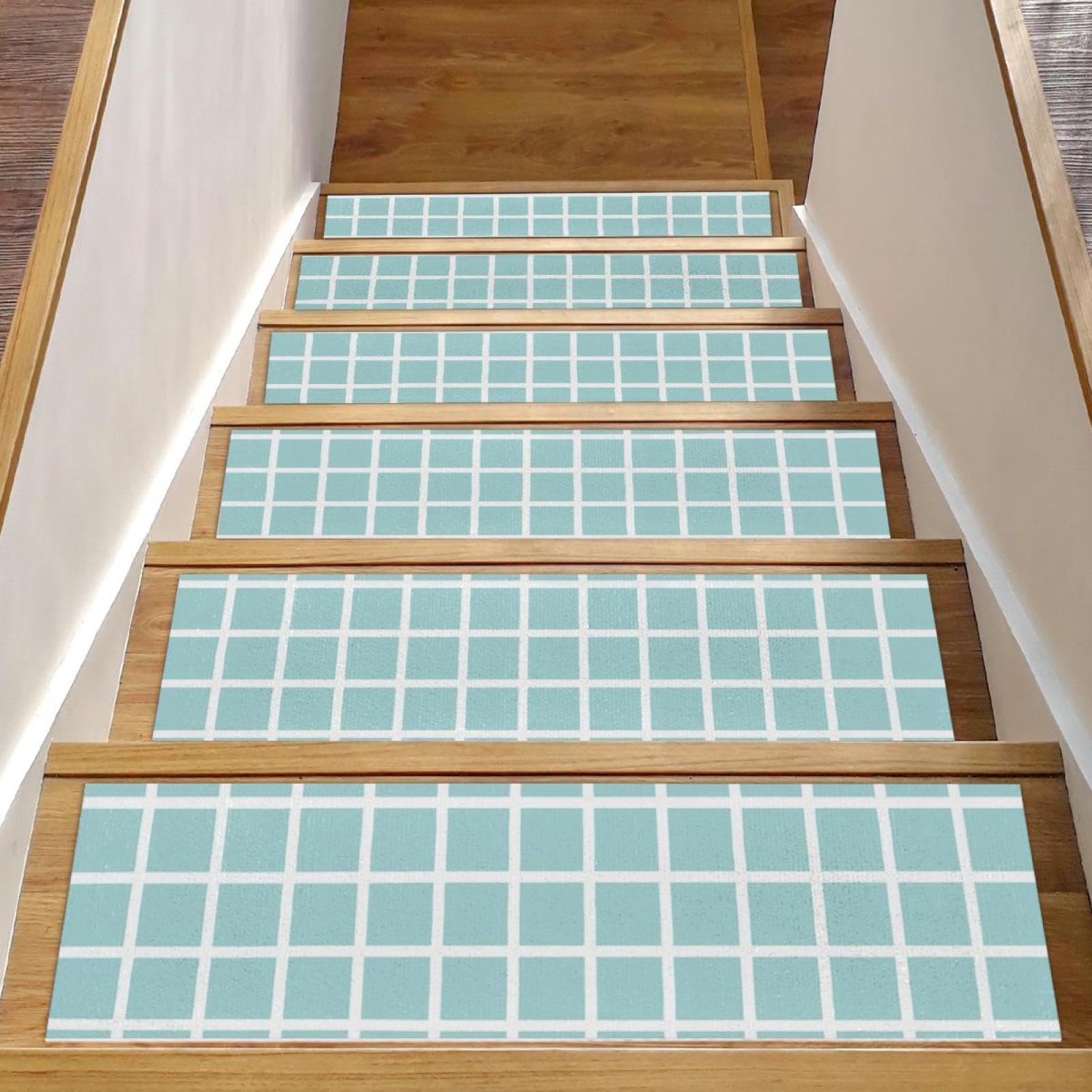 Cuadrícula antideslizante para escaleras de madera: alfombras de seguridad para mascotas y niños