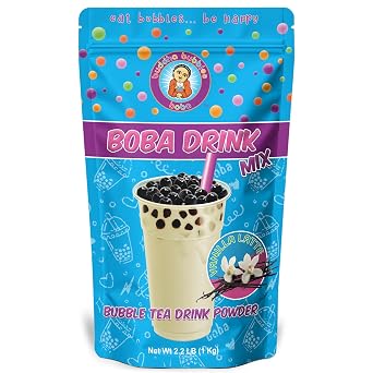 Primium VANILLA BEAN LATTE Boba/Bubble Tea Drink Mix Powder By Buddha Bubbles Boba 1 Kilo 2.2 Pounds | 1000 Grams