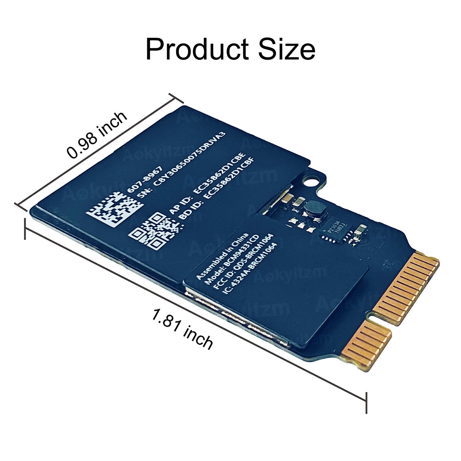 Airport Wireless Network Card,WiFi Bluetooth 4.0 Bt Wireless WiFi Airport Card BCM94331CD Replacement for iMac 21.5