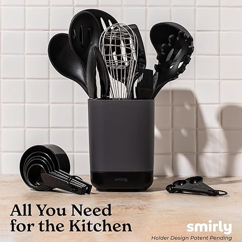 Miniatura 5 de SMIRLY Smirly - Juego de utensilios de cocina de silicona con soporte juego de utensilios de cocina de silicona para utensilios de cocina