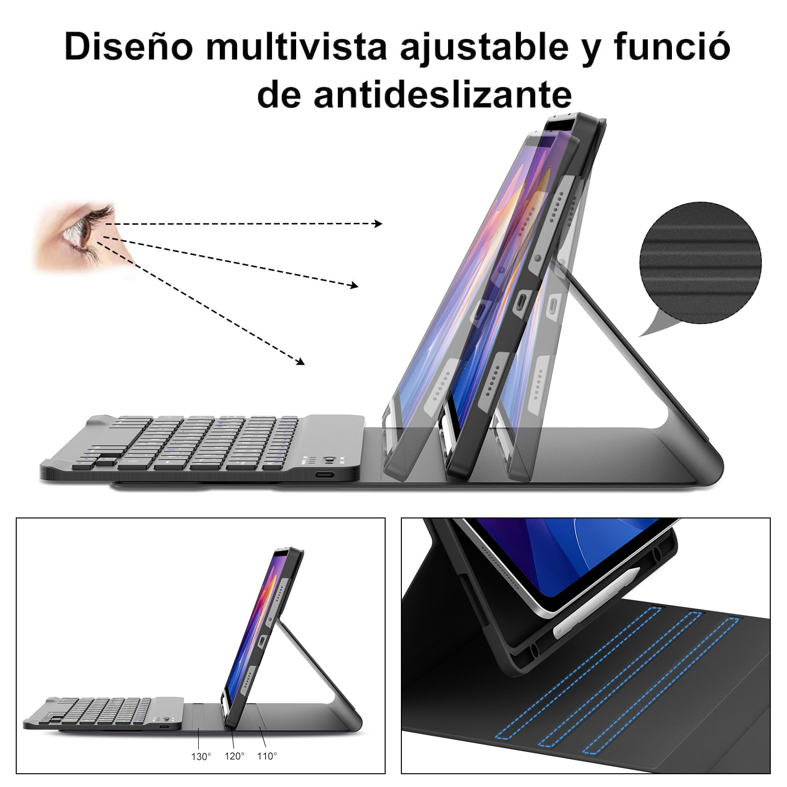 leleyo Custodia Tastiera per Xiaomi Redmi Pad 2 11 Pollici Smart Cover con Tastiera Touchpad Magnetica Rimovibile Senza Fili Bluetooth QWERTY, Viola leleyo Custodia Tastiera per Xiaomi Redmi Pad 2 11 Pollici Smart Cover con Tastiera Touchpad Magnetica Rimovibile Senza Fili Bluetooth QWERTY, Viola