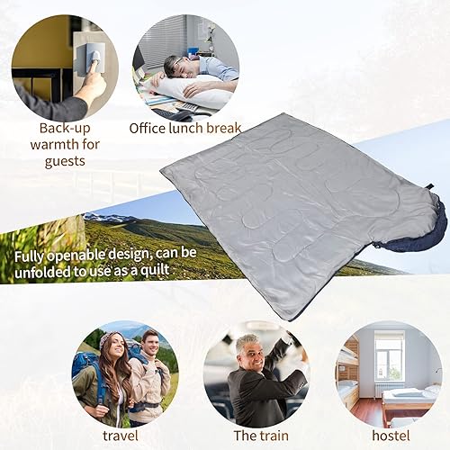 Miniatura 6 de Macarrie 10 Piezas Sacos de Dormir al Por Mayor para Donación a Personas Sin Hogar Refugio Adultos 0 Grados Sacos de Dormir Impermeables con Saco de