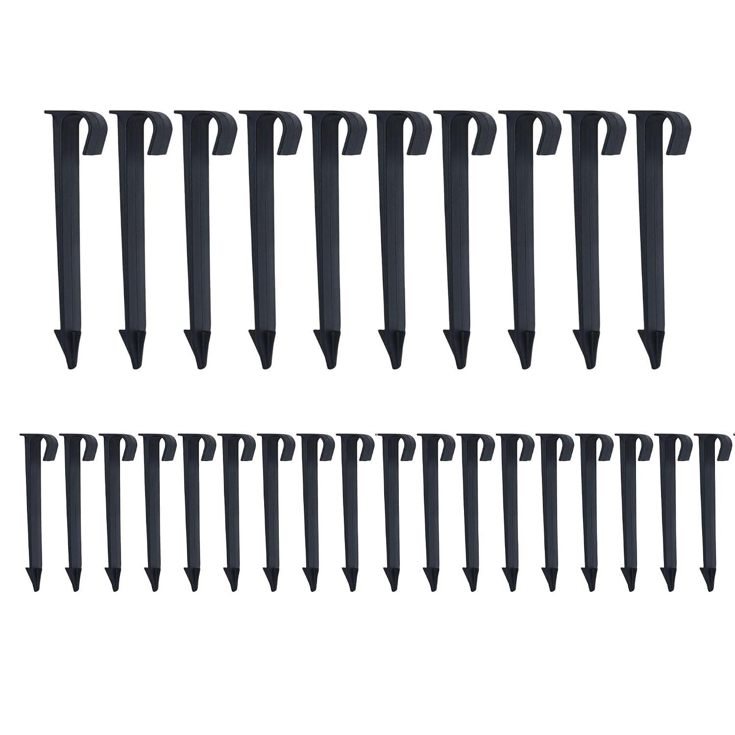 Irrigation Tubing Stakes 1/2" & 1/4": 28 PCS Hold Down Anchor Stakes for Drip Irrigation Tubing Hose, Garden Ground Securing Pegs for Watering System Lawn Plants Greenhouse