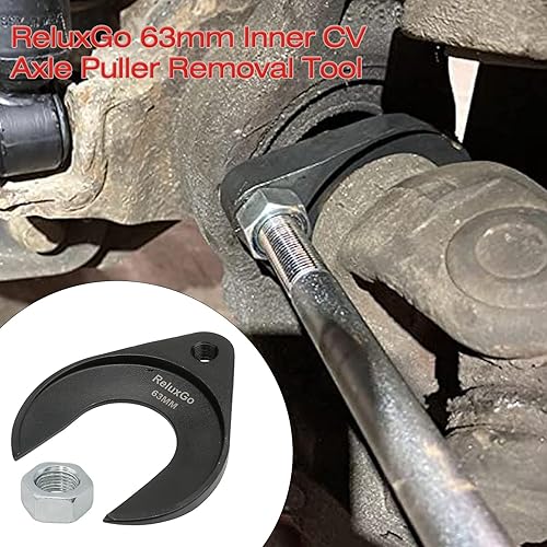 Miniatura 3 de Herramienta de extracción de eje CV interior de 2.480 in con tuerca, accesorio de polea de eje de tracción de rueda delantera, se adapta a martillos