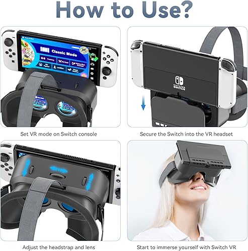 Miniatura 5 de Auriculares Switch VR diseñados para Switch & Switch OLED, auriculares de realidad virtual con lente ajustable de alta definición, gafas Swith VR