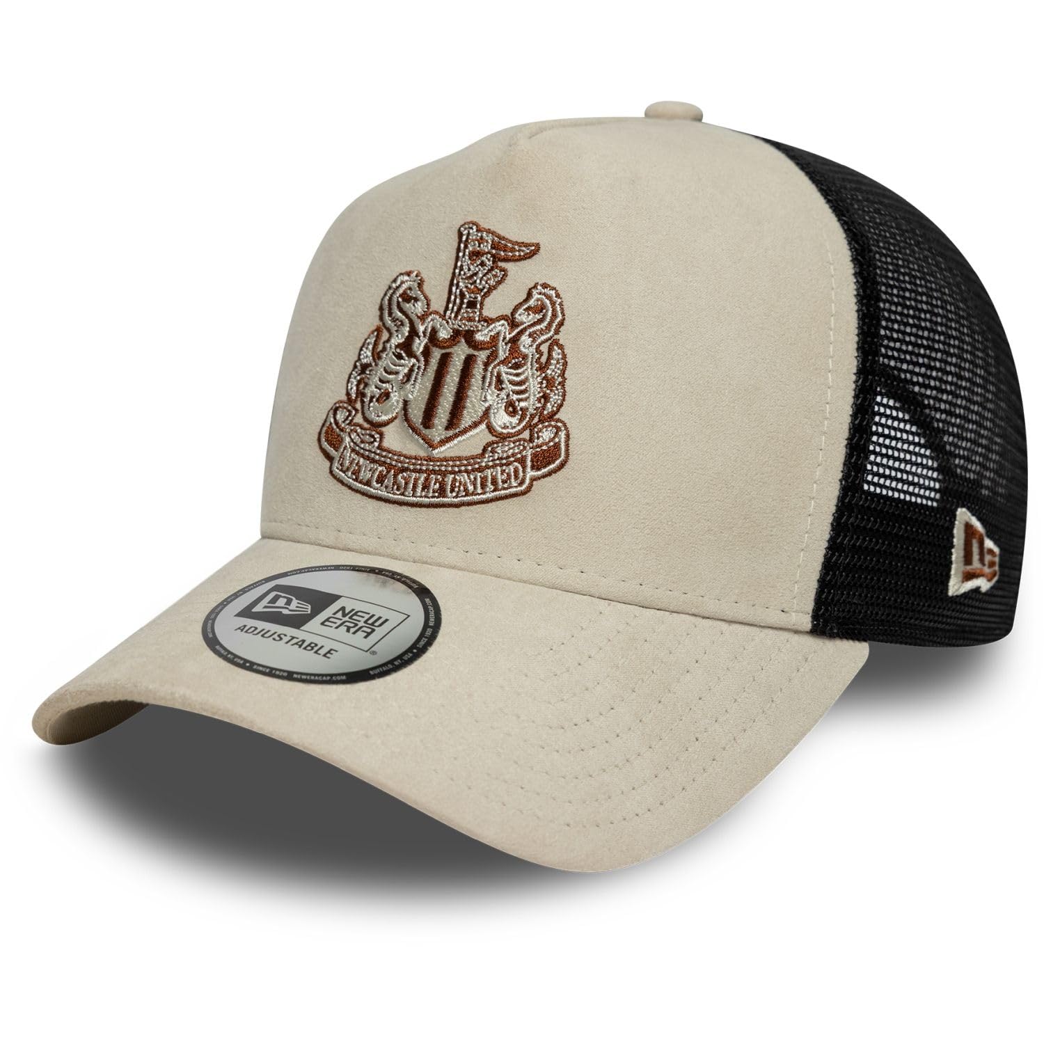 New Era Cappello da baseball 9Forty Trucker Newcastle United Football Club per adulti, beige chiaro