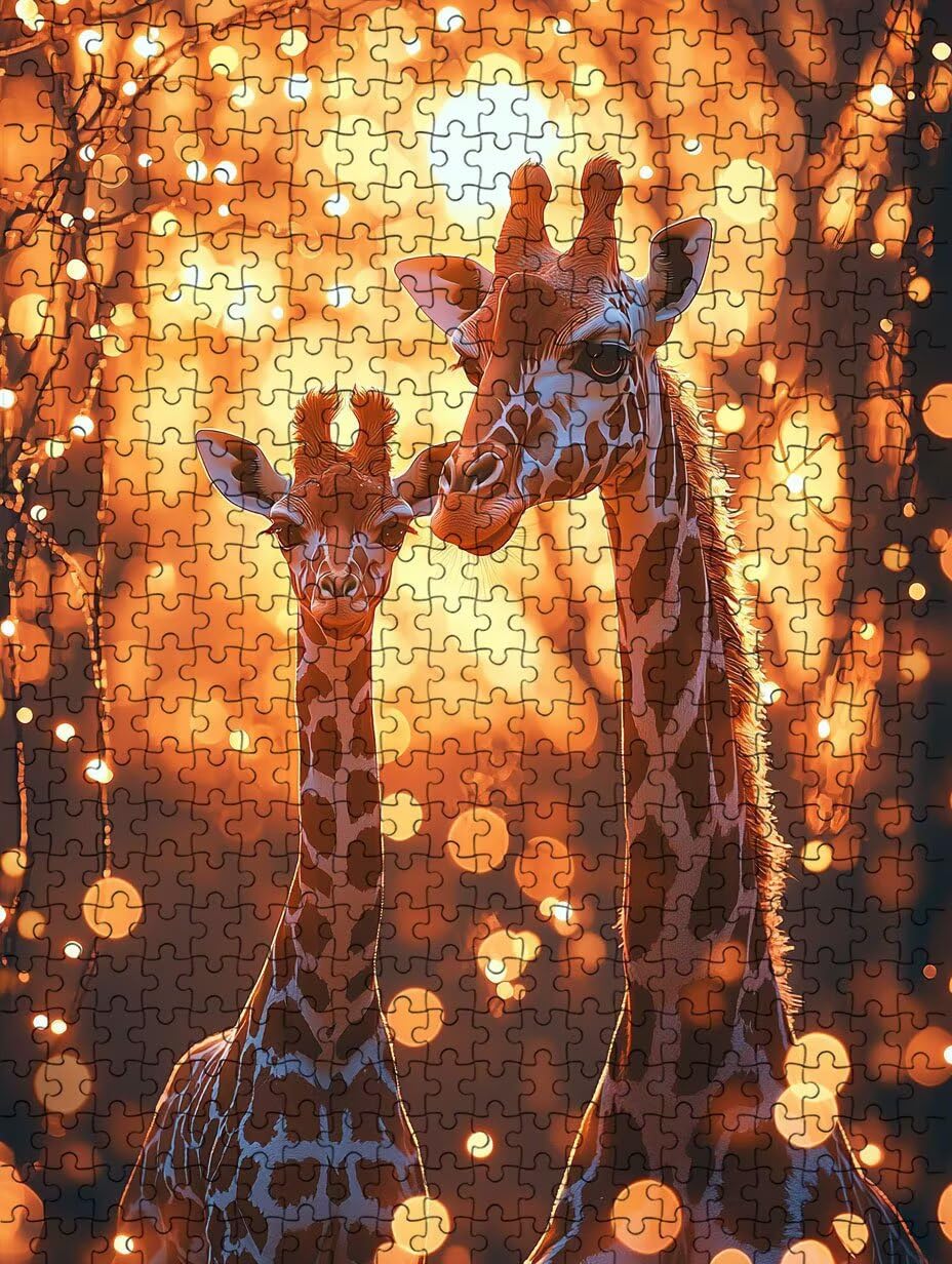 Puzzle 4000 sztuk, pomarańczowy jeleń puzzle dla dorosłych 4000, drewniane puzzle, klasyczne gry edukacyjne, niemożliwe wyzwanie, gry i zajęcia rodzinne, prezent kreatywny DX0YL1144