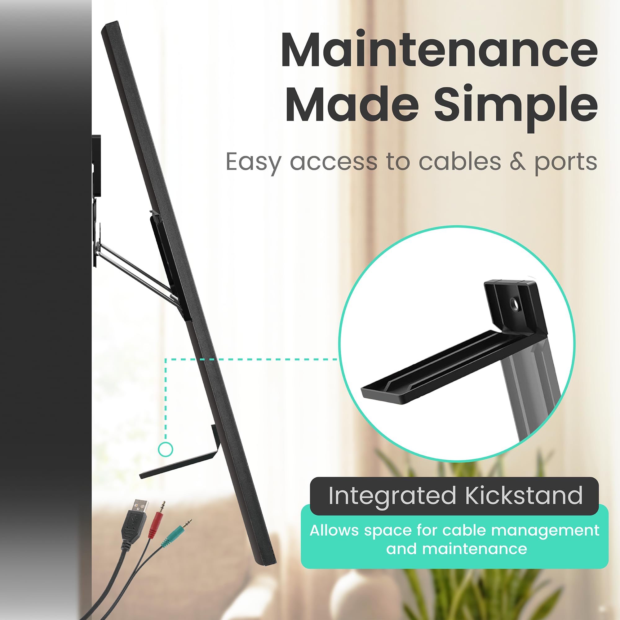 ynVISION.Design Ultra Slim Micro Gap TV Wandhalterung | Kompatibel mit Samsung Frame TVs (2021–2024) für einfache Installation (81,3 cm - 165,1 cm, 1 Stück)