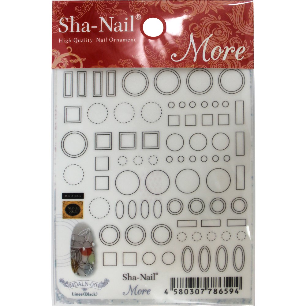 Amazon | Sha-Nail More ネイルシール ライニー(ブラック) MDALN-001