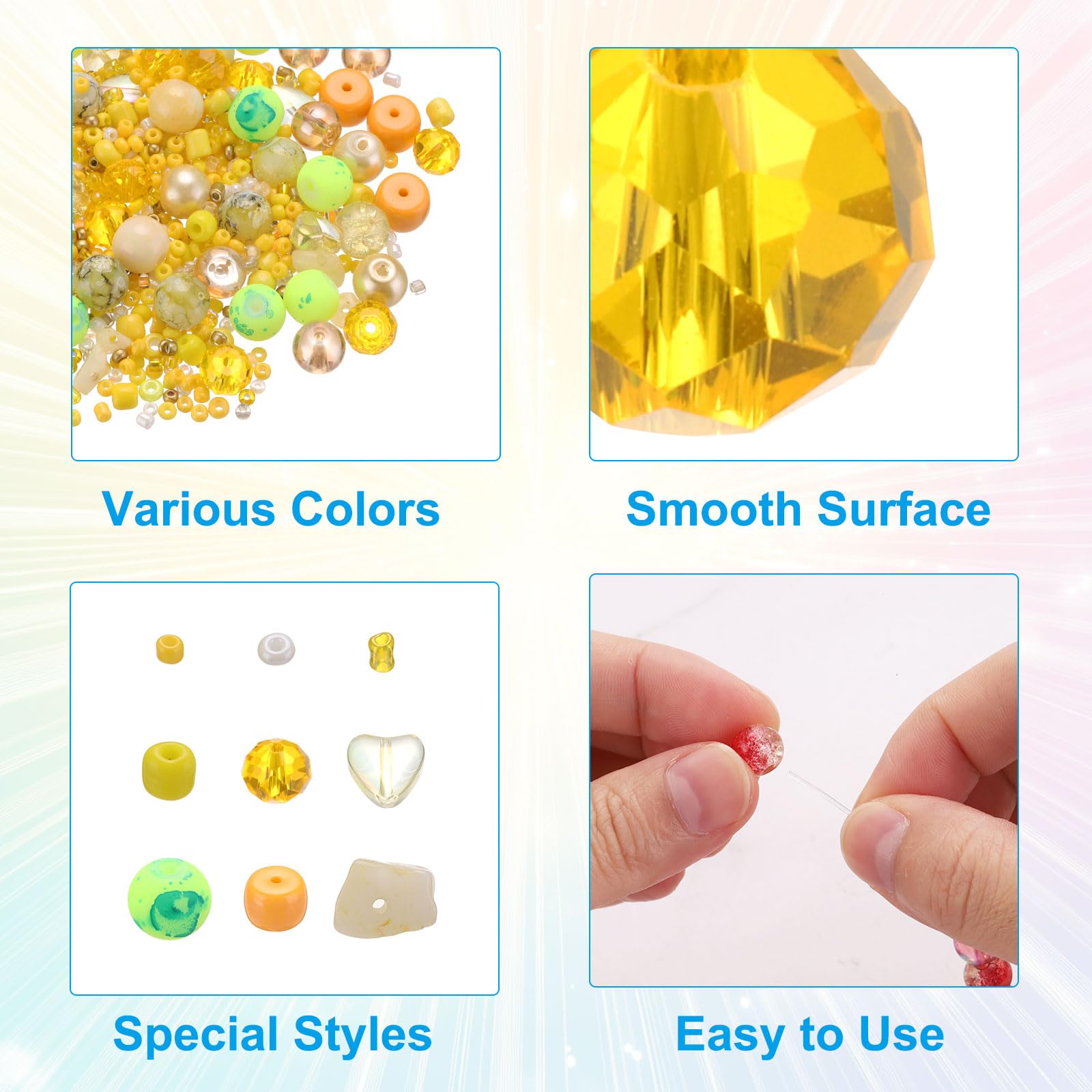 PATIKIL 2-8mm Assorted Glass Resin Beads - Image 3