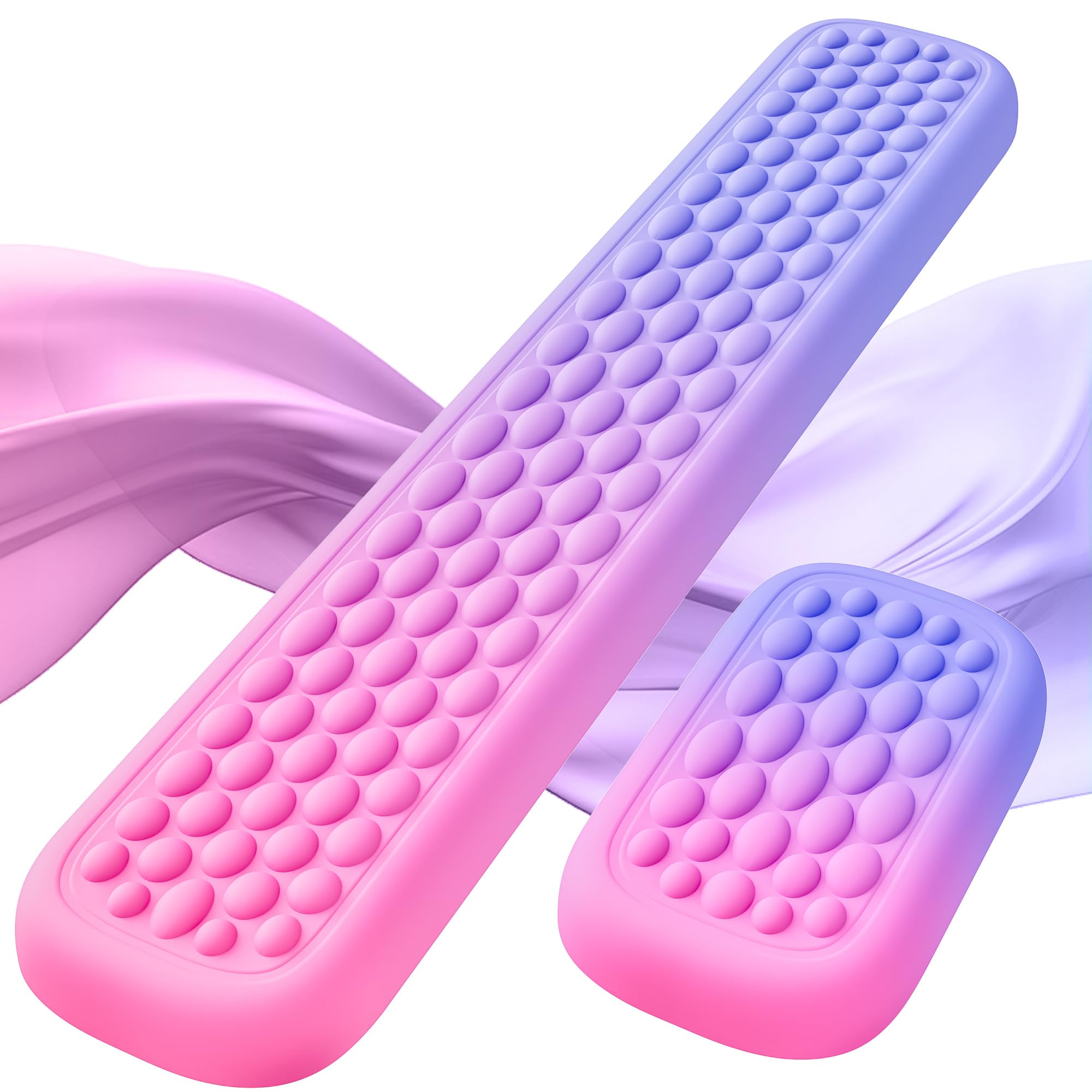 Lekvey Ergonomic Gaming Wrist Rest for Computer Keyboard & Mouse - Premium Silky Memory Foam Wrist Pad with Massage Points, Pain Relief & Comfort