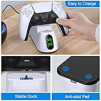 Vista 6 de PS5 Controller Charging Station, PS5 Charging Station with Fast Charging AC Adapter 5V3A for Playstation 5 Controller, Playstation 5 Charging Stand