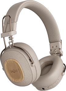 House of Marley Positive Vibration Riddim On-Ear Headphones, 50-Hour Playtime, Quick Charge, Crystal Clear Calls, Sustainable Bamboo (Cream)