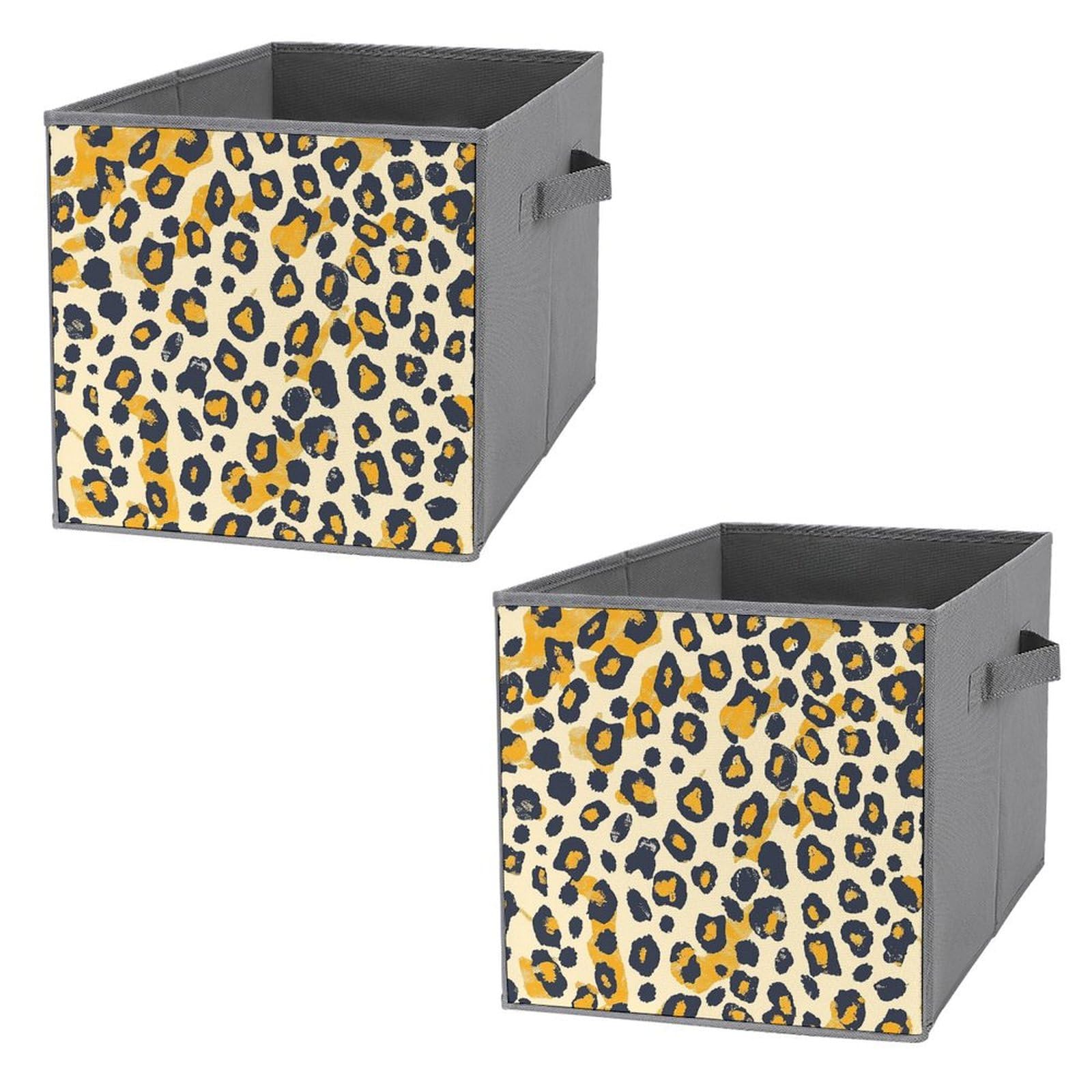 Boîtes de rangement pliables léopard pour harmoniser la chambre et le dressing