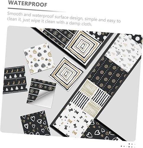 Miniatura 8 de DOITOOL 240 Pcs Wall Sticker Housewarming Gift Peel and Stick Self Adhesive Tile Decals Removable Tile Sticker Home Decoration Retro Decor Stickers