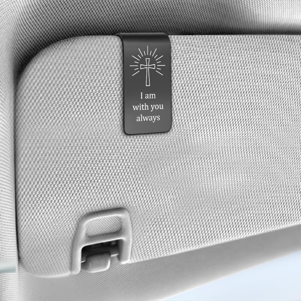 Prayer Cross Car Visor Clip, Christian Faith Visor Clip for Drivers image 3