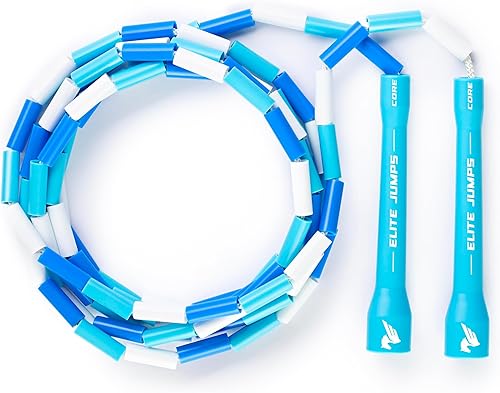 Cuerda de saltar de ejercicio con cuentas para niños, cuerda de saltar segmentada para niños, cuentas duraderas e inastillables para exteriores,