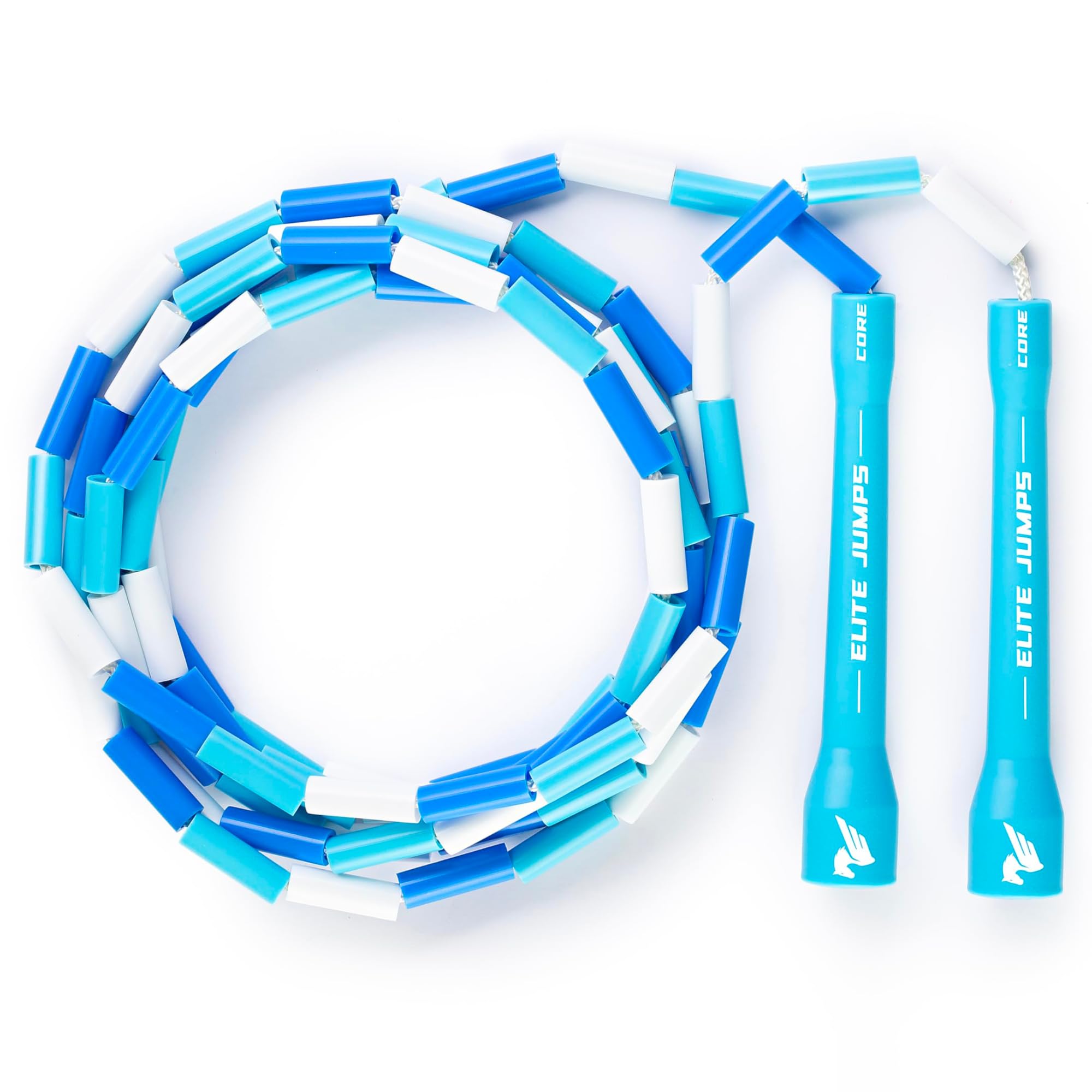 Beaded Kids Exercise Jump Rope - Segmented Skipping Rope for Kids - Durable Shatterproof Outdoor Beads - Light Weight and Tangle Free Exercise Training - Easily Adjustable Kids Jump Rope for Fitness