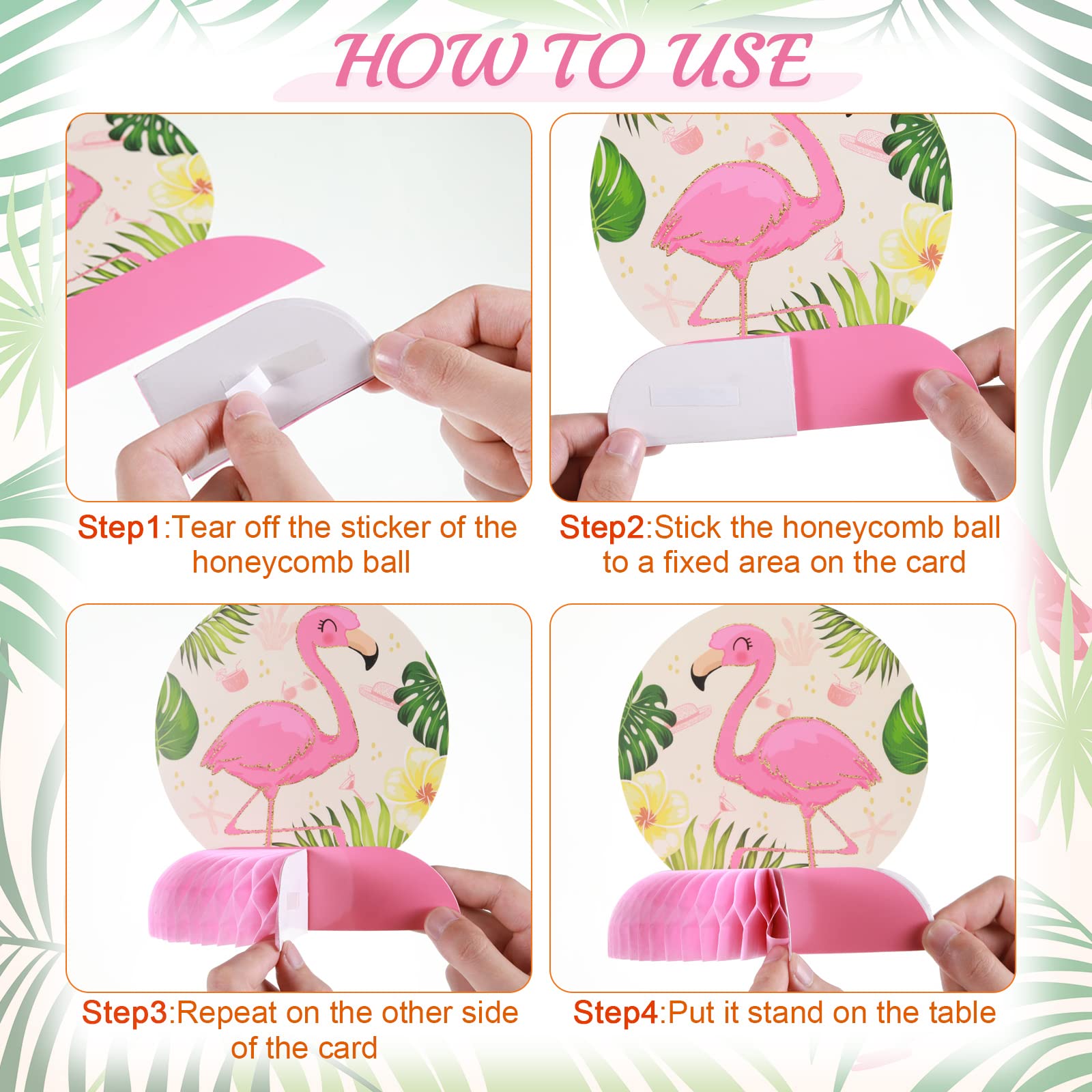 HOWAF 9 Centros De Mesa Hawaianos Luau En Forma De Panal De Abeja, Centros  De Mesa, image size:1600x1600