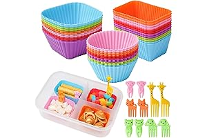 Silicone Lunch Box Dividers and Bento Bundle