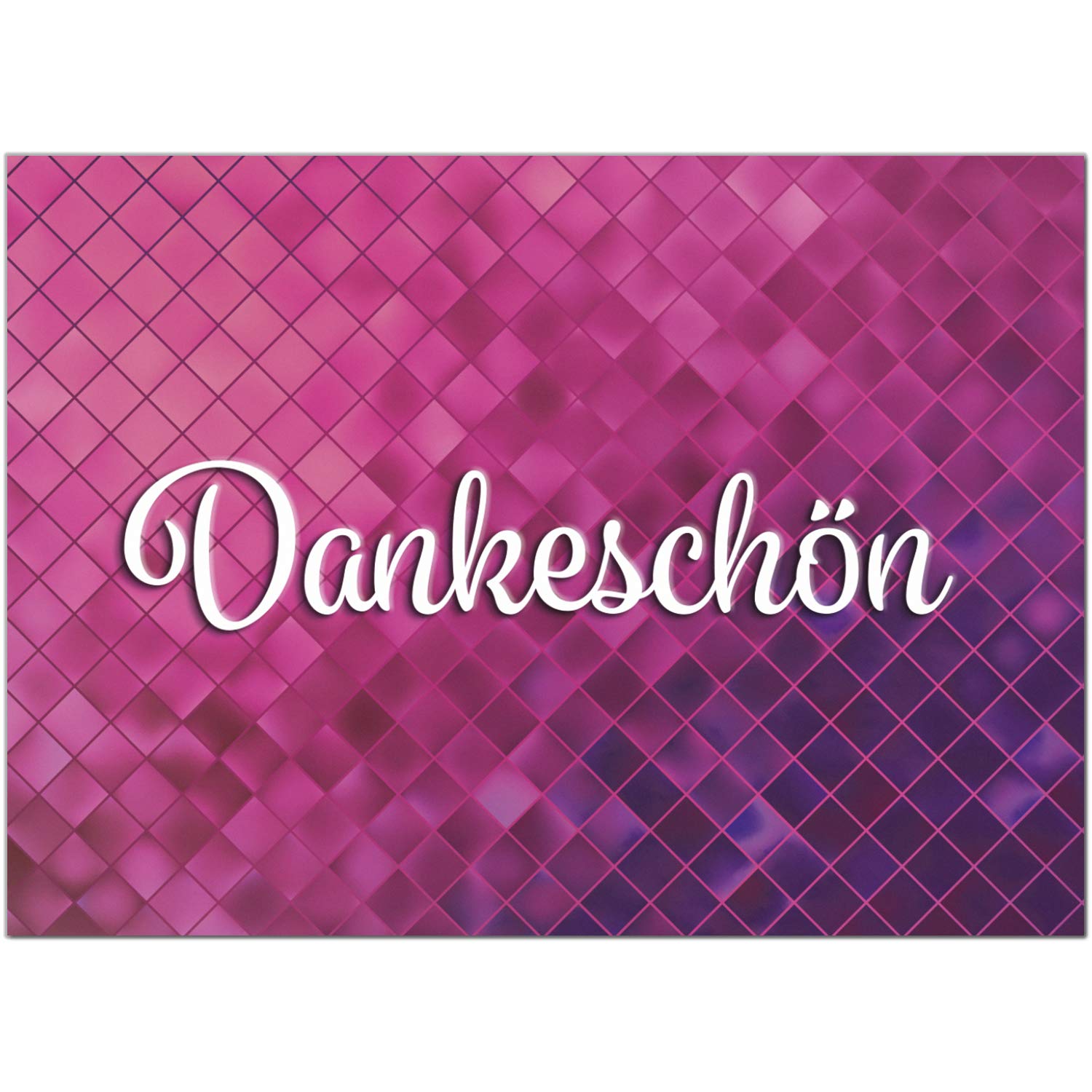 Dankeskarten Mit Umschlag – 10 Stück, Rosa Rosen Design (DIN A6) Für Hochzeit, Geburt, Taufe