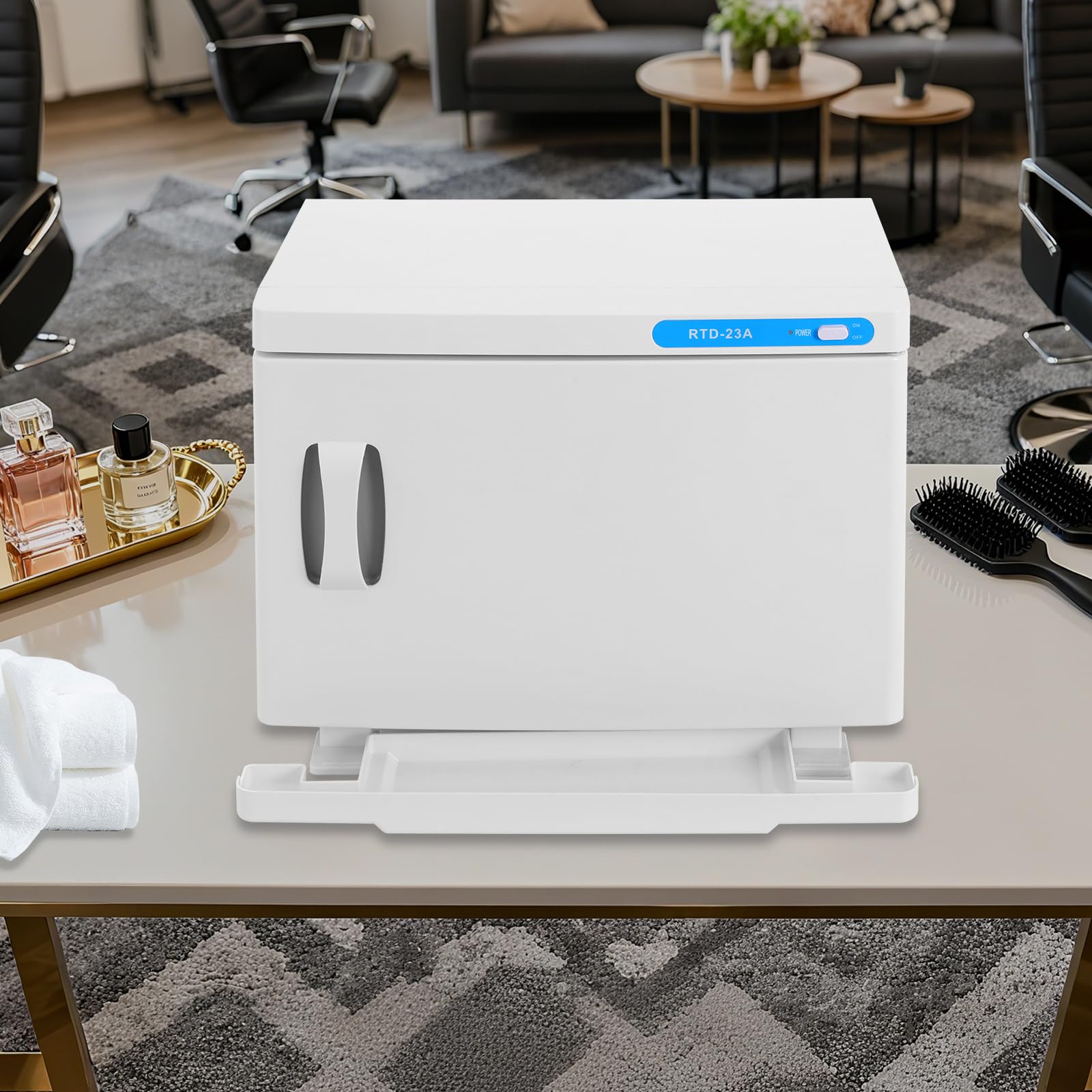Handtuchwärmer, 200W Handtuchheizschrank, 23L Kapazität (Weiß) | Elektrischer Handtuchwärmer, Edelstahl, desinfizierend, über 70°C, freistehend, für Salon, Hotel, Zuhause