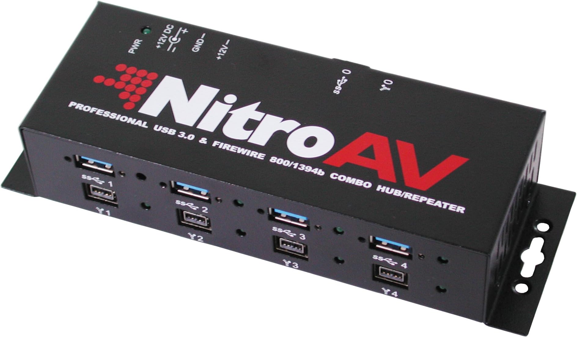 4-Port FireWire 800/1394b + 4-Port USB 3.0 SuperSpeed Professional Hub/Repeater