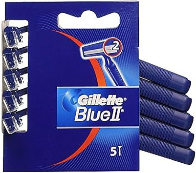Gillette Blue II Men's Disposable Razors, 5 Pack