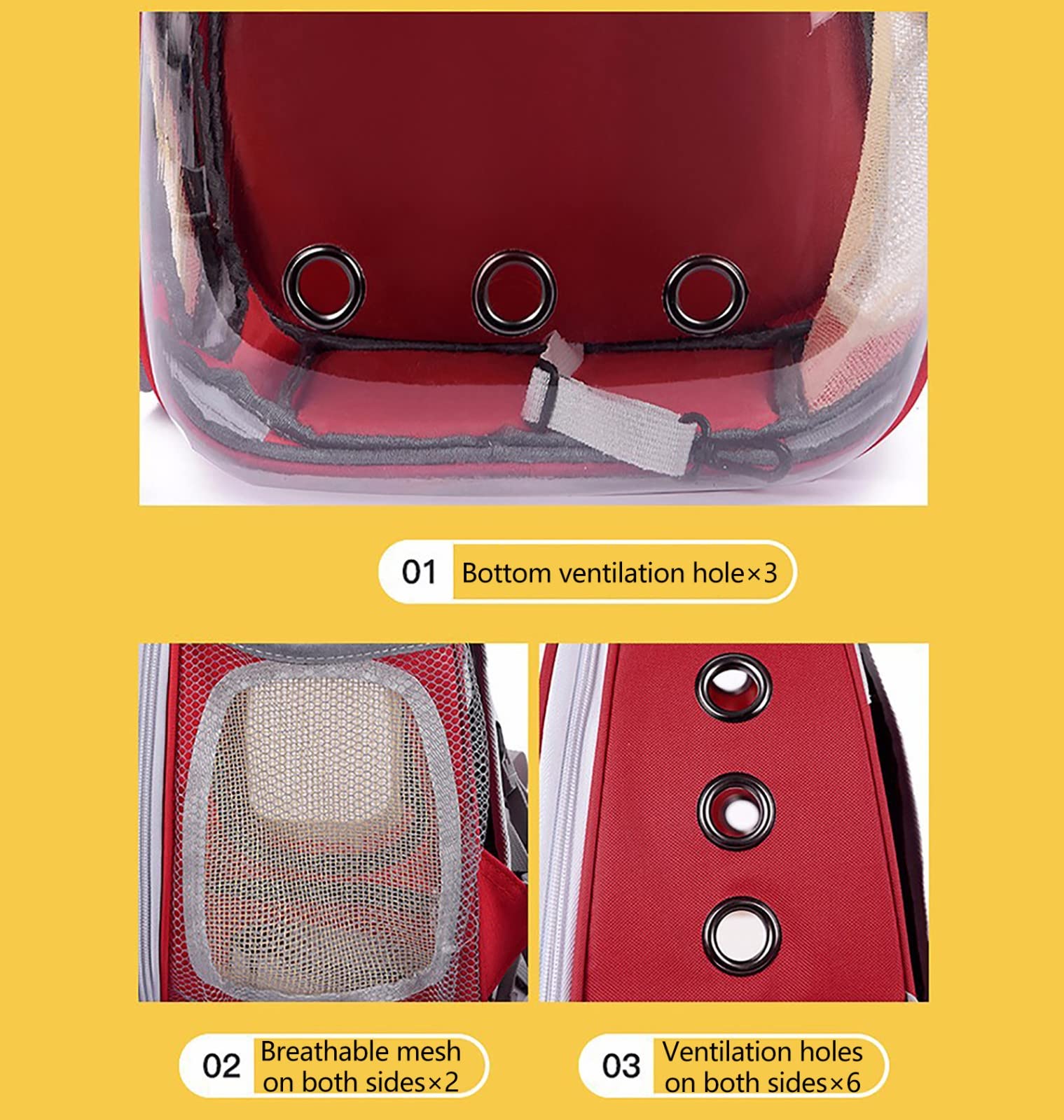 LETIAN Katzenrucksack-Träger Mit Bubble Pet Carrier Rucksack Katzen Und Welpen Belüften Transparenter Kapsel-Rucksack, Entworfen Für Reisen Wandern Wandern Und Den Einsatz Im Freien G