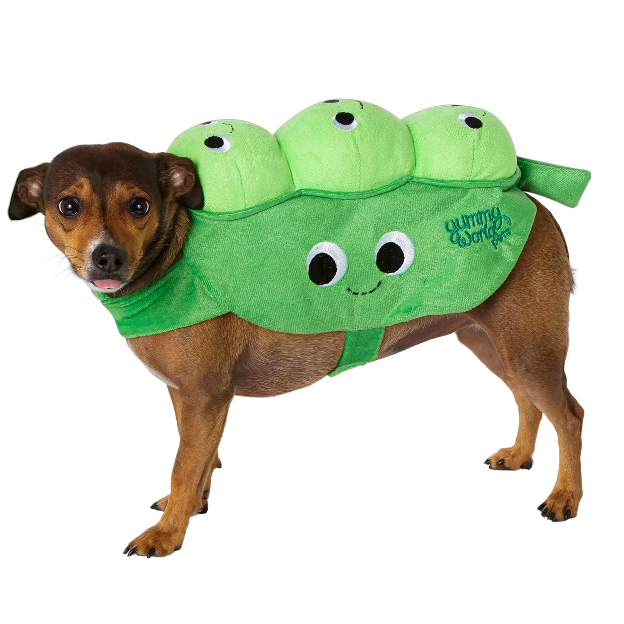 Costume pour animal Rubie's petits pois M avec gousse en relief souple et peluche verte