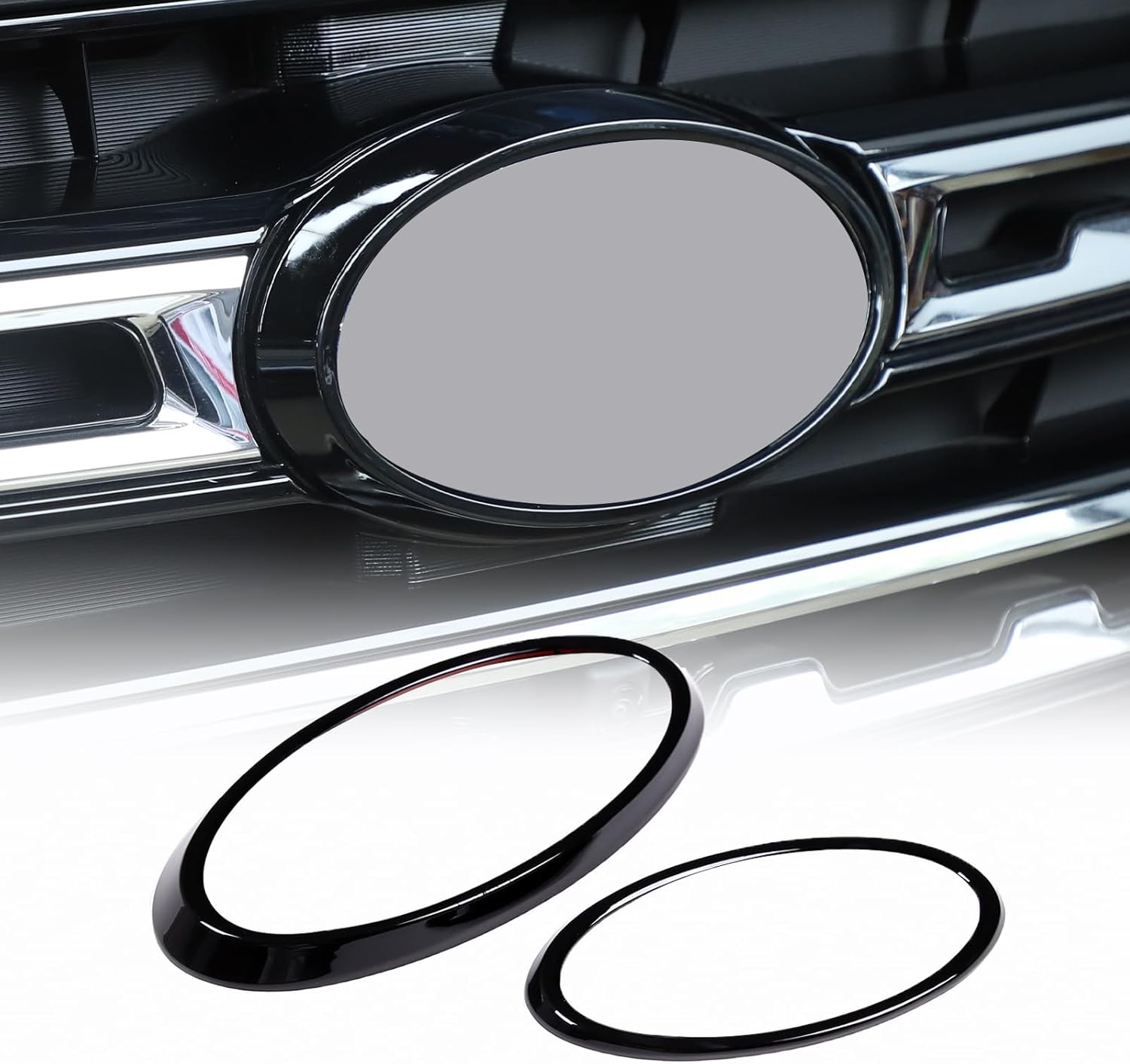 Amazon.com: Car Front Rear Logo Decoration Cover Ring Trim, Compatible ...