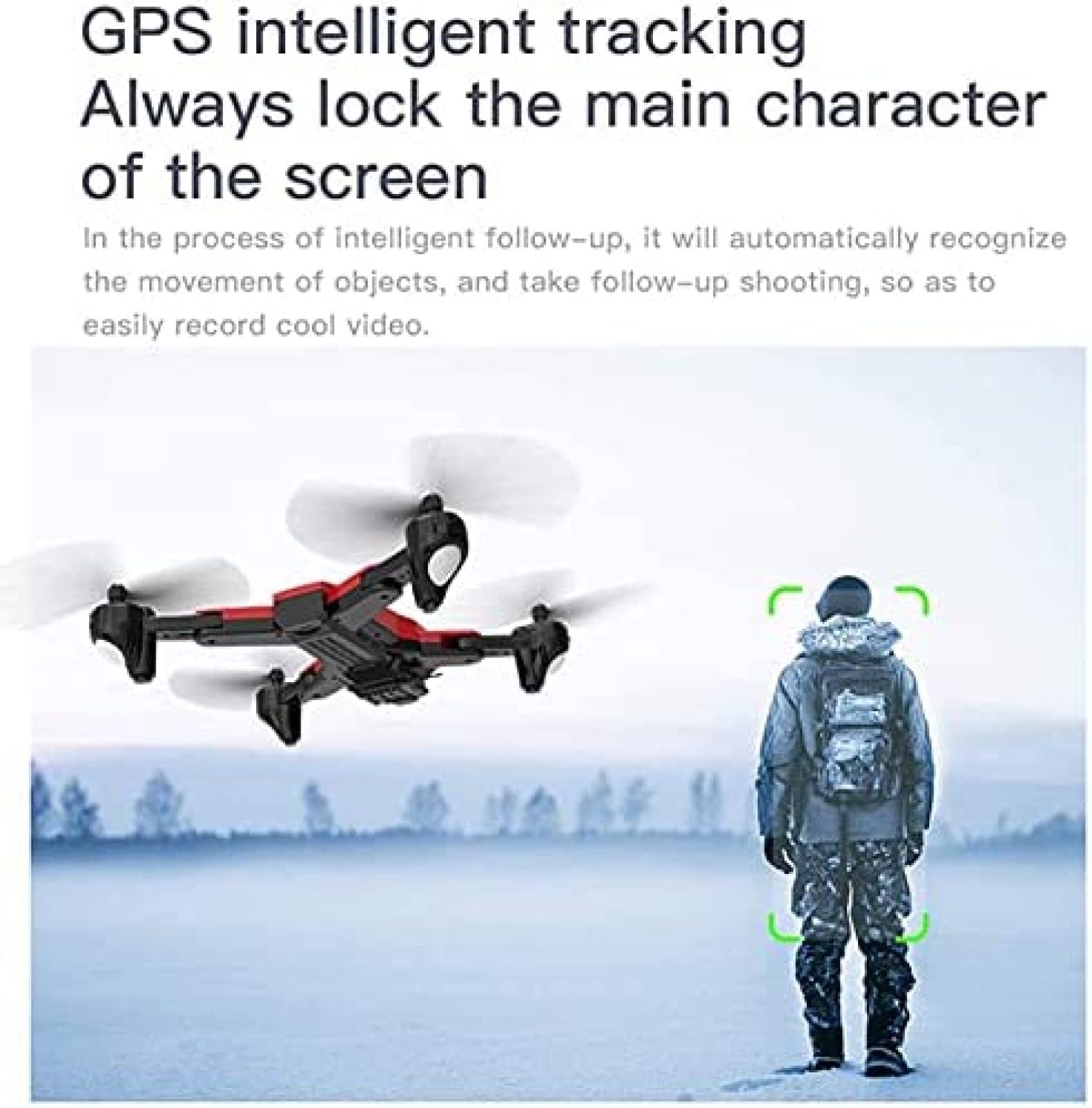 Dron GPS z kamerą 4K, transmisja na żywo 5G Wi-Fi 1000M FPV, szeroki kąt 120 °, śledzenie mnie, kontrola aplikacji, 25 minut czasu lotu, składany dron zdalnie sterowany quadrocopter dla doro
