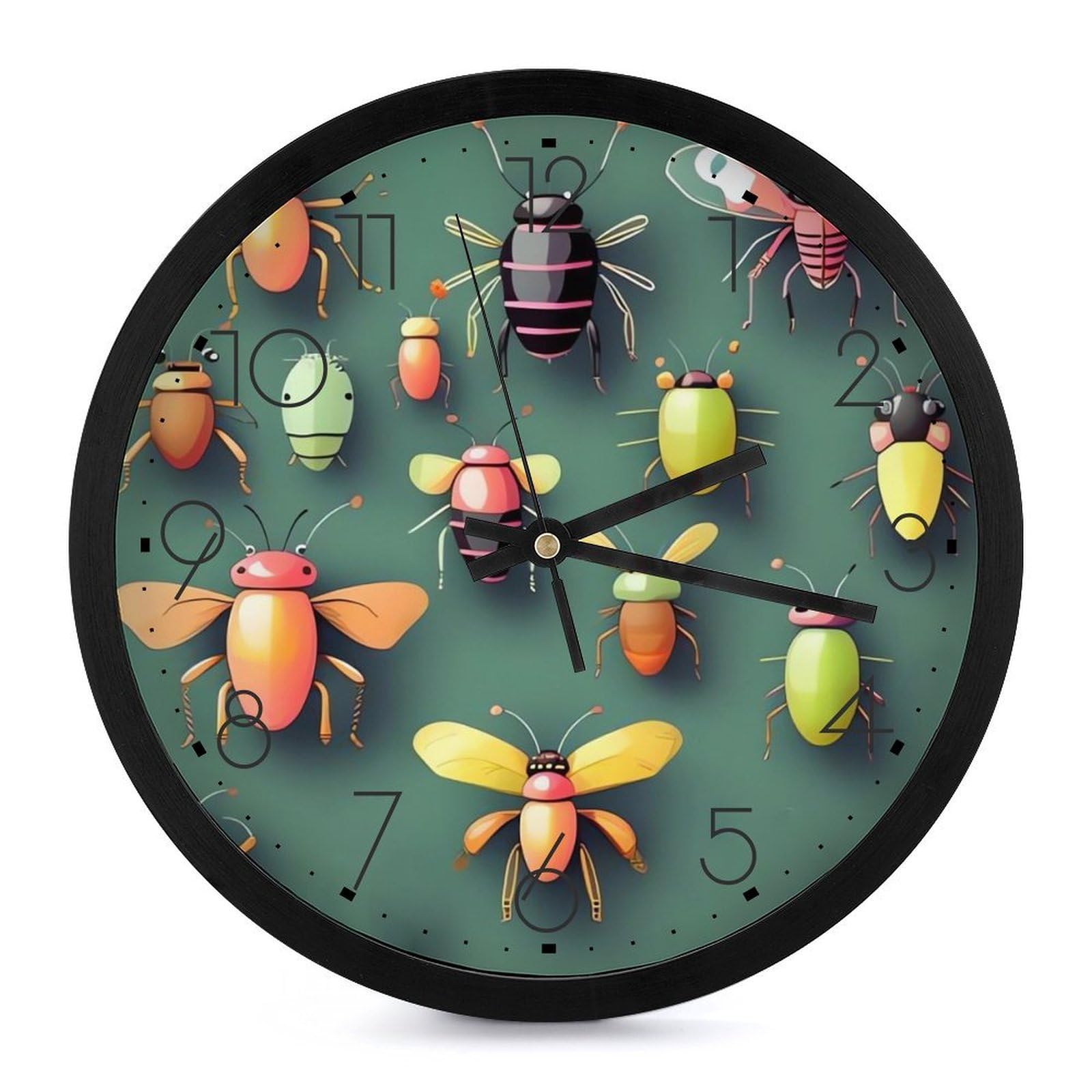Horloge murale à piles motif Atlas d'insectes, une idée cadeau originale pour sublimer un foyer