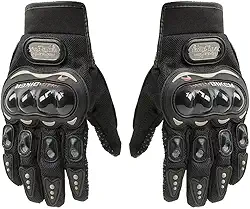 Luva Moto Motoqueiro Motocross Motociclista Bike Pró Preta Proteção Mãos Fibra De Carbono Tamanho Único - PLP MANIA