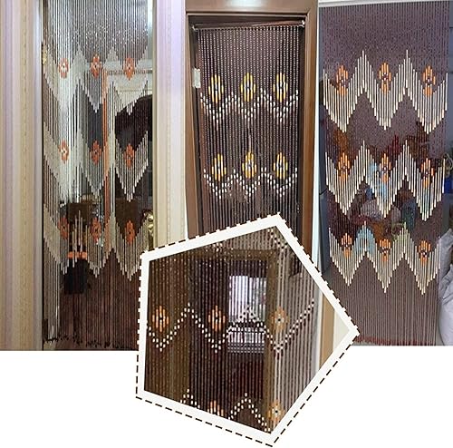 Miniatura 6 de Cortina de cuentas de madera de 31 hebras, decoración del hogar, cortinas de cuentas de madera, sin enredos, para sala de estar, dormitorio, cocina,