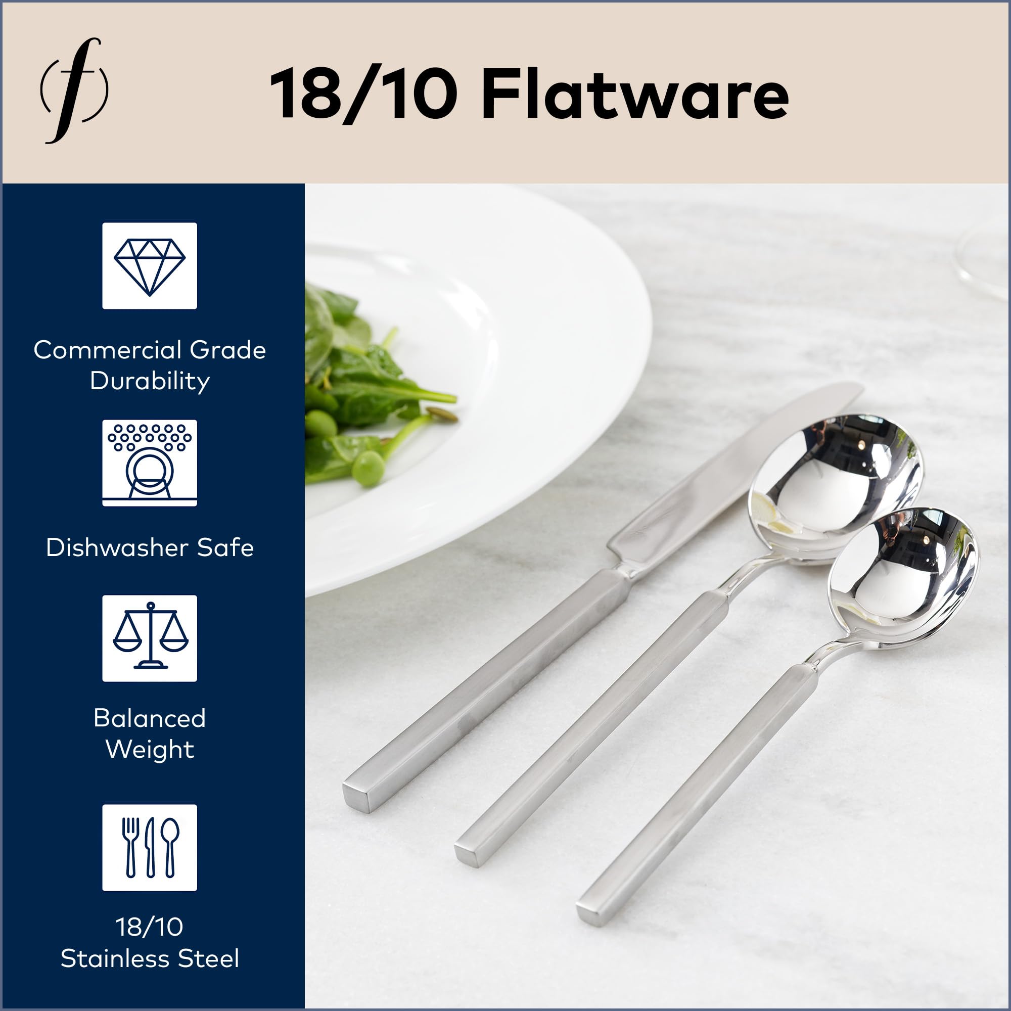 Amazon.com: FORTESSA Jaxson 18/10 Stainless Steel Flatware, 5
