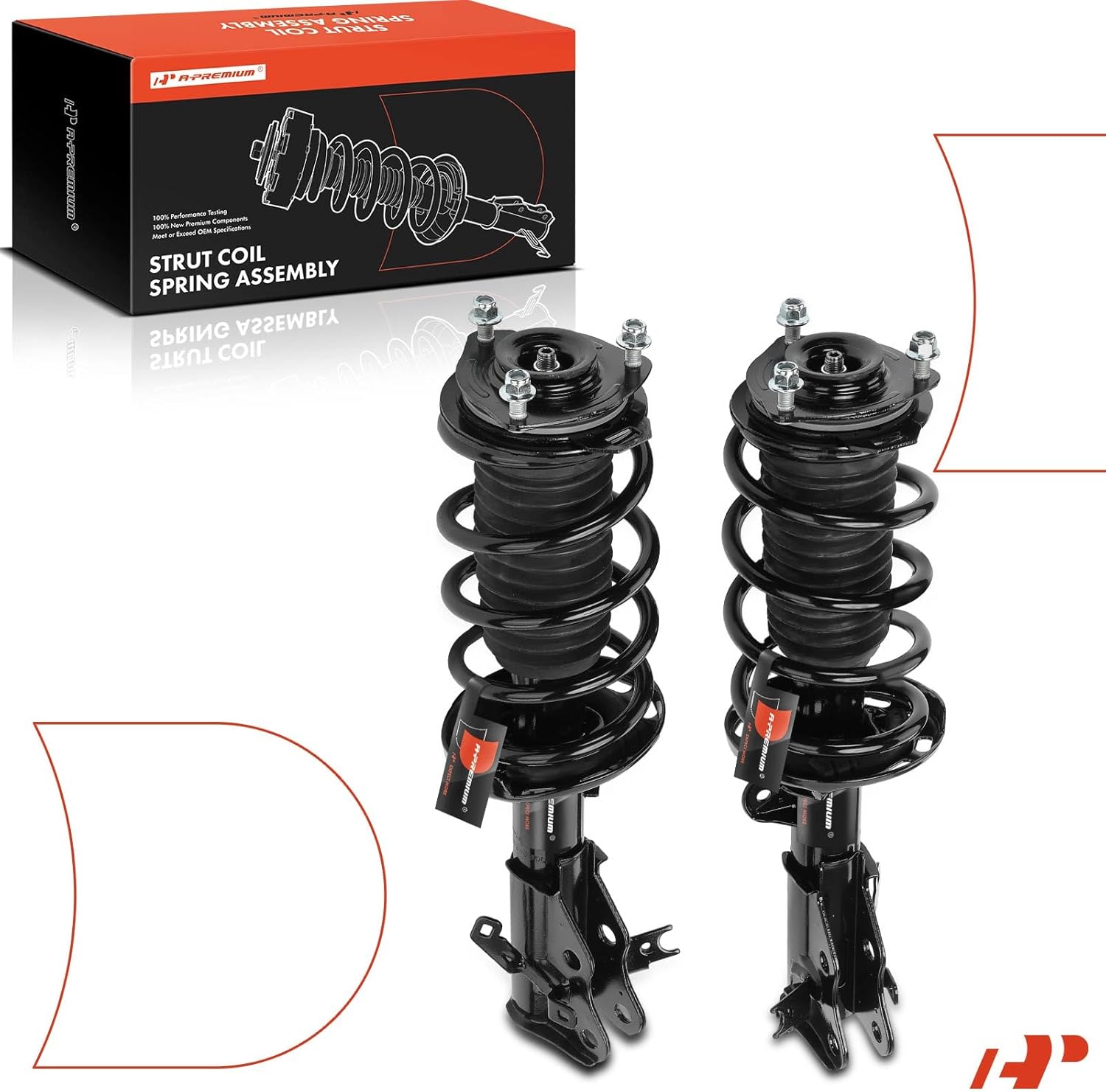 A-Premium Front Complete Strut and Coil Spring Assembly Compatible with Acura ILX 2013 2014 2015 Base, 2-PC Set