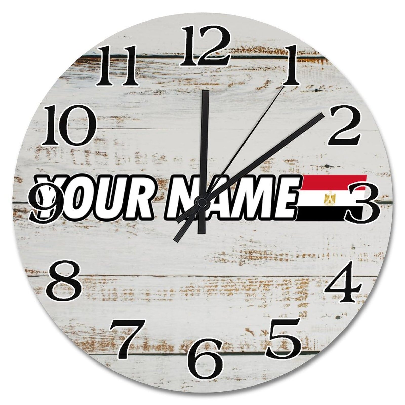 Horloge murale Égypte personnalisable : cadeau souvenir unique