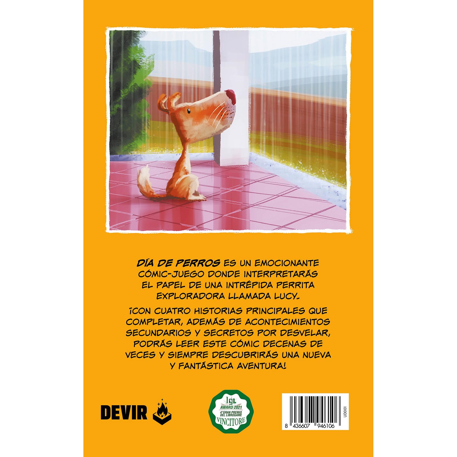 Devir - Día de perros, Comic Juego, Libro de Rol Interactivo, Juego en Solitario, Libro Juego, Juego para Dos, Juego para Niños, Comic Interactivo, Nueva Edición (PEDIA)