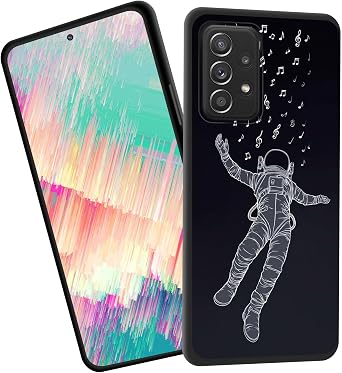 for Galaxy A23 5G Case,Slim Shockproof TPU Soft Rubber Silicone Cover Phone Case for Samsung Galaxy A23 5G,Astronaut with Music Notes