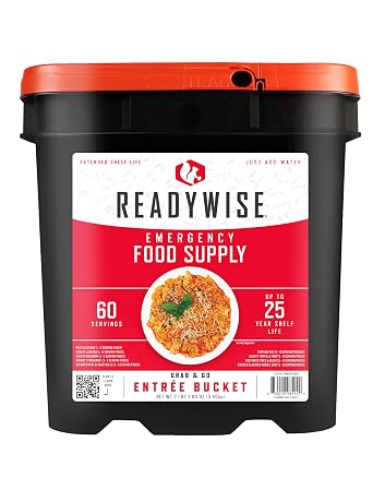 READYWISE Emergency Food Survival Supply Entree Bucket, 60 Servings