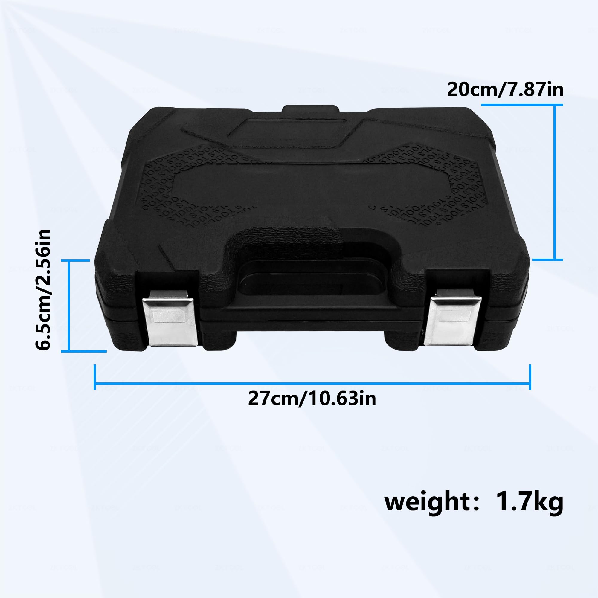 ZKTOOL 11-teiliges Stehbolzen-Nuss-Set für Federungsdämpfer, Größe 16mm, 17mm,18mm, 19mm, 21mm, 22mm, 24mm, mit 12 Punkten, 1/2"-Antrieb, Federungsdämpfer-Spreiznuss, Stoßdämpfer-Entfernungs-Werkzeug